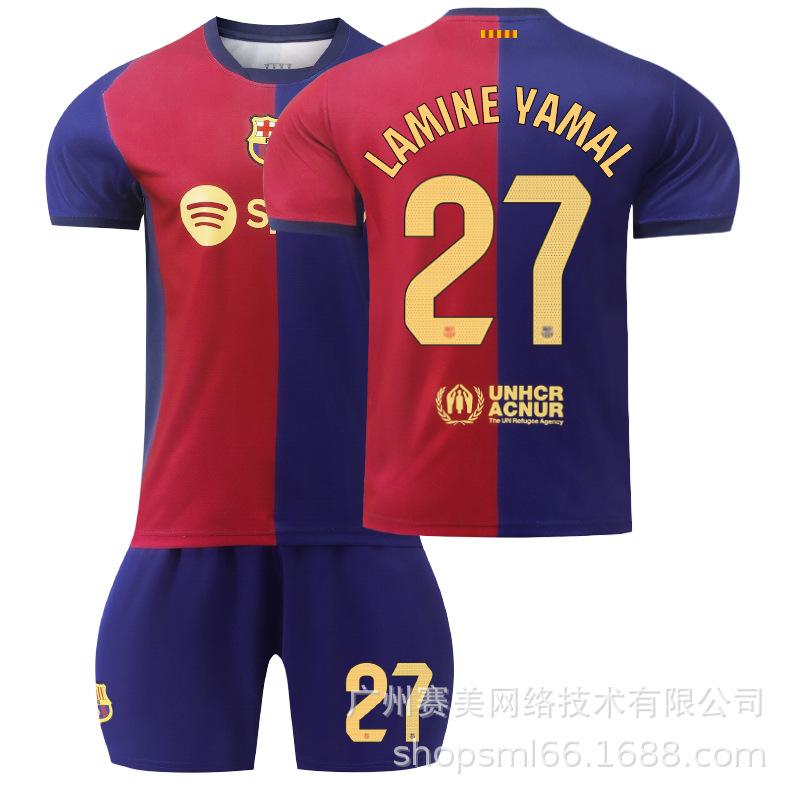 Barcelona Home Court Garvey No. Levan No. 9 Yamal No. Pedri Football Jersey Set Men