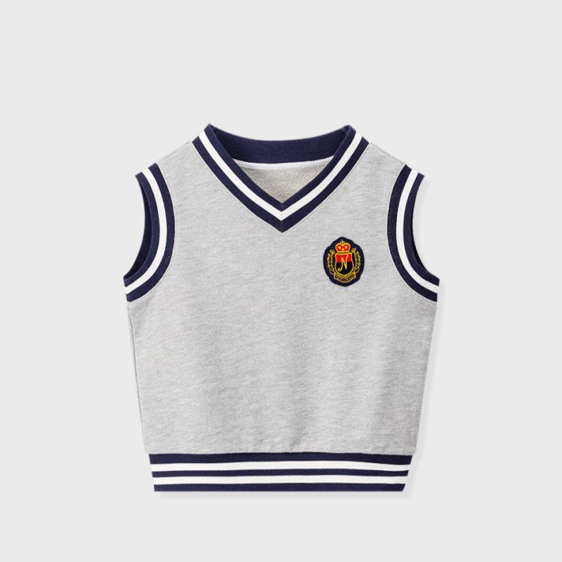 Boys' College Style Sleeveless Toddler Vest - Spring/Autumn Wear