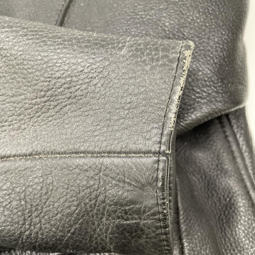 KUSHITANI Black Diaskin Leather Zip-Up Jacket Jacket L blackUsed