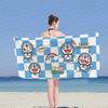 Funny Cartoon Doraemon Movie Ultra-Fine Fiber Printed Beach Towel For Hiking Yoga Beach Swimming Running Absorbent Towel