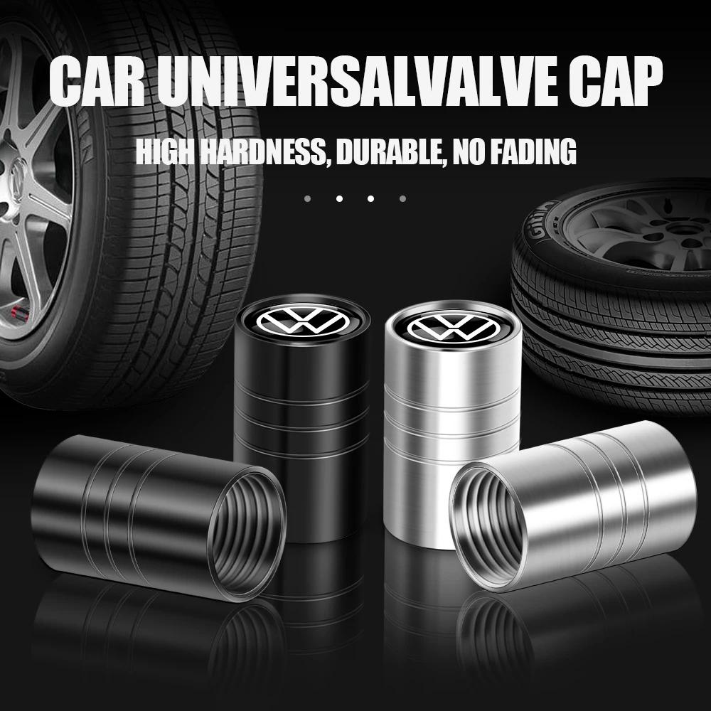 Car Wheel Tire Valve Caps Protection Cover Auto Accessories For Volkswagen VW Scirocco GOLF MK6 Polo Tiguan CC PASSAT GTI R Line CWU1