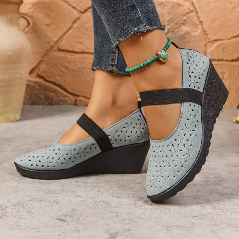 Fashion Shoes Female 2025 Brand Shallow Women's High Heels Fashion Hollow Out Casual New Round Toe Plus Size Best Seller Shoes for Women