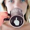 Pop Culture Gesture Design Ceramic Coffee Mug Funny Novelty Gift For Breakfast Office Use Christmas White Elephant Gift