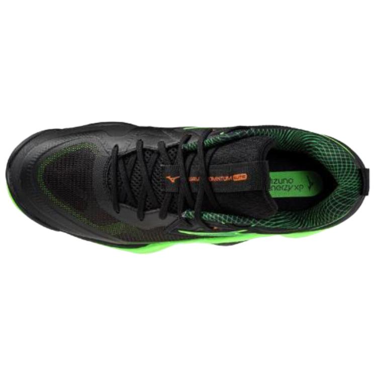 Mizuno Scarpe da Pallavolo Sportive Comode Wave Momentum Elite Scarpe Unisex Nero Verde V1GA251249