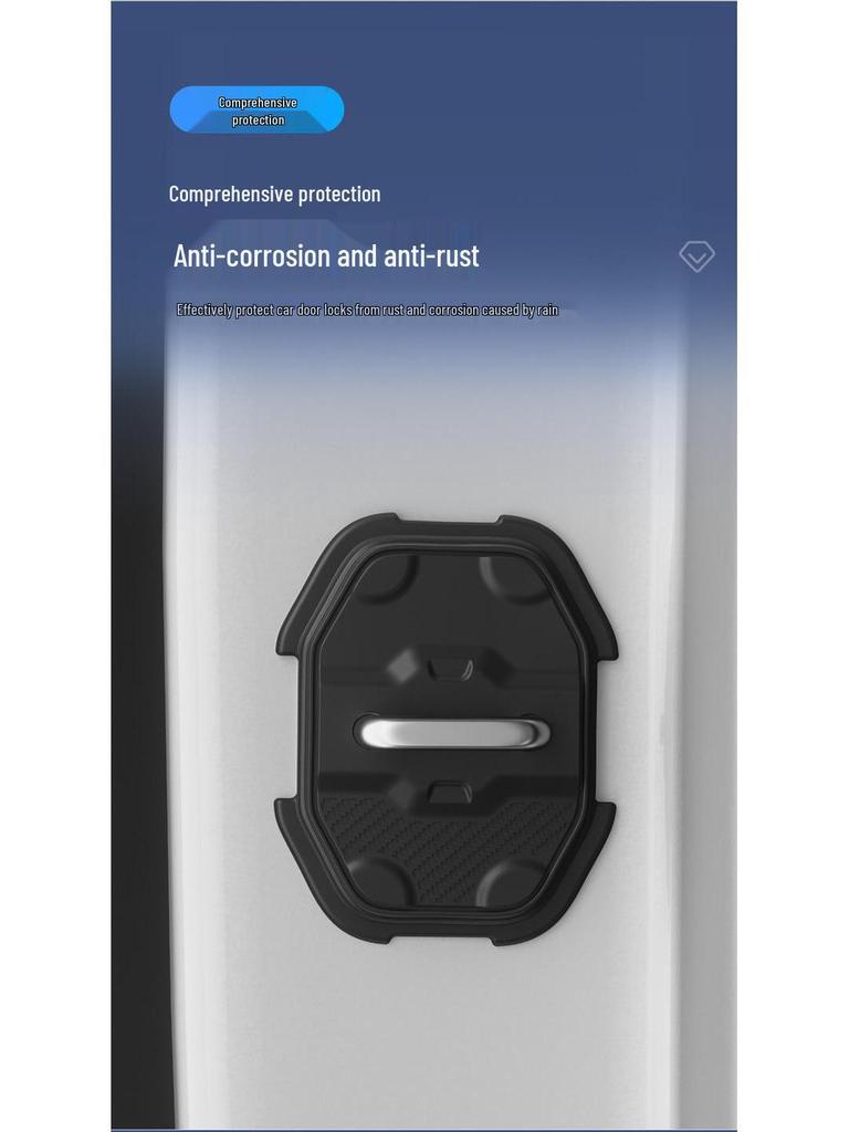 Car Door Lock Silicone Protector: Noise Reduction, Shock Absorption, Anti-Collision Pad for Safe Door Closing