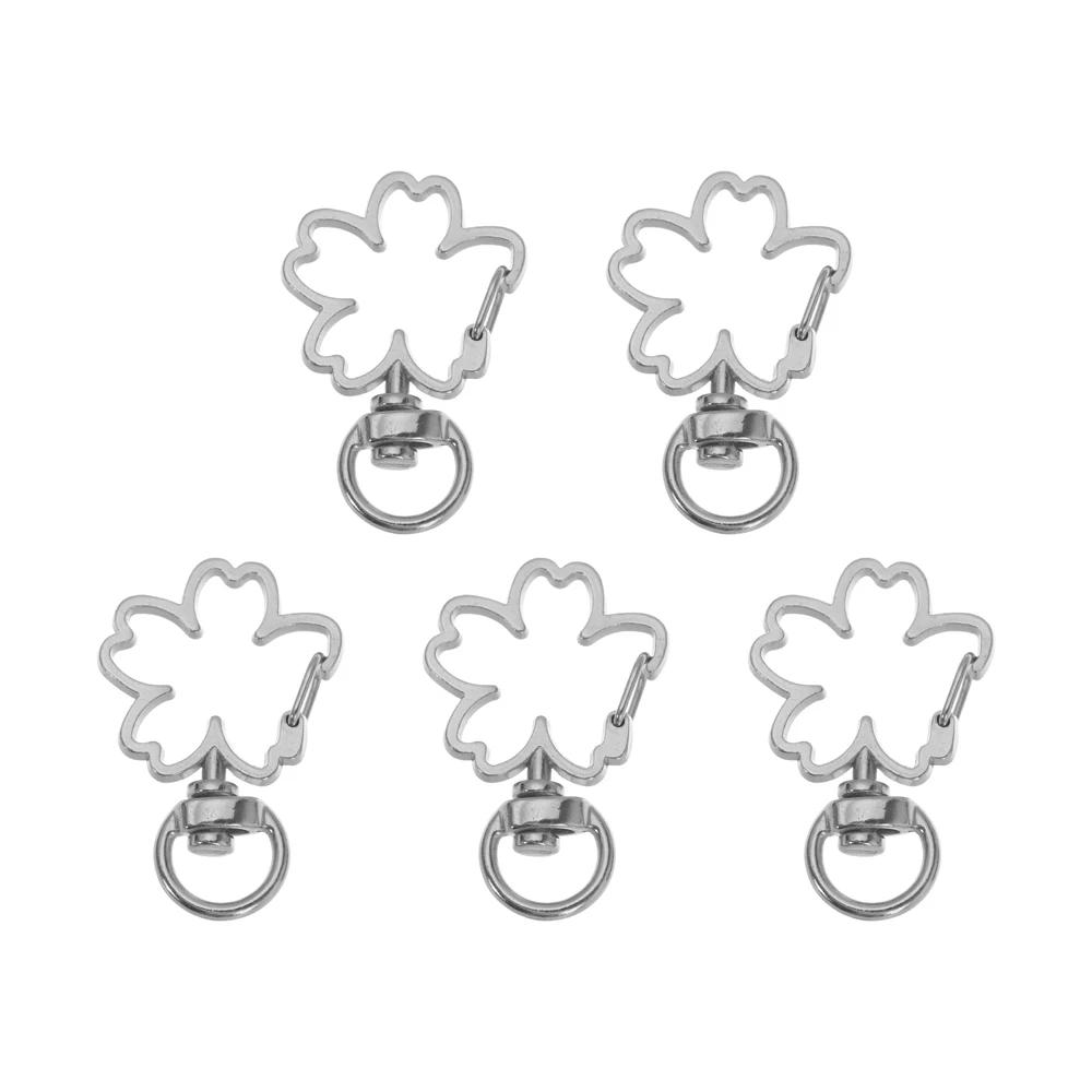 5pcs Metal Key Pendant Key Ring DIY Keychain Lobster Lobster Clasp Hooks Trigger Clips Buckles Snap Hook