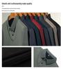 Men's High-End Business Casual Striped Long-Sleeve Polo for Spring & Autumn