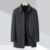 New Winter Middle-aged Wool Coat Dad's Mid-length Double-sided Woolen Business Coat Men's Cashmere Top