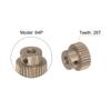Uxcell 64P Pinion Gear Set, 3.175mm (1/8") Shaft, 26T, 27T, 28T, 29T, 30T, Aluminum Alloy Motor Gears for 1/10 RC Car (Set of 5)