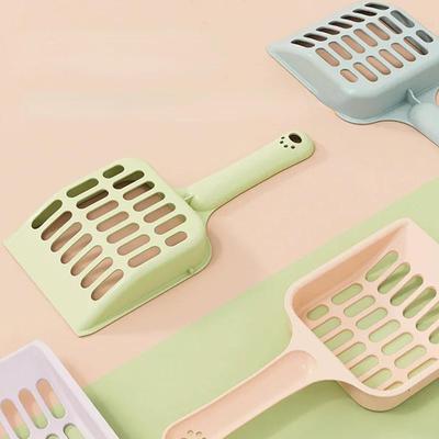 Simples Cor Sólida Colher de Areia para Gatos Pet Cat Dog Toilet Litter Pá de Areia Suprimentos de Limpeza Colher de Parede com Vazamento para Gatos