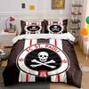 FC St. Pauli Teschio Emblema Biancheria da Letto Copripiumino Set Copripiumino Federe (1*Copripiumino 2*Federe, senza piumino)