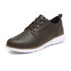 Size 48 Men Sneakers Brown Leather Business Casual Shoes Low-top Lace-up Soft-soled Driving Shoes Summer Thick-soled Vulcanized