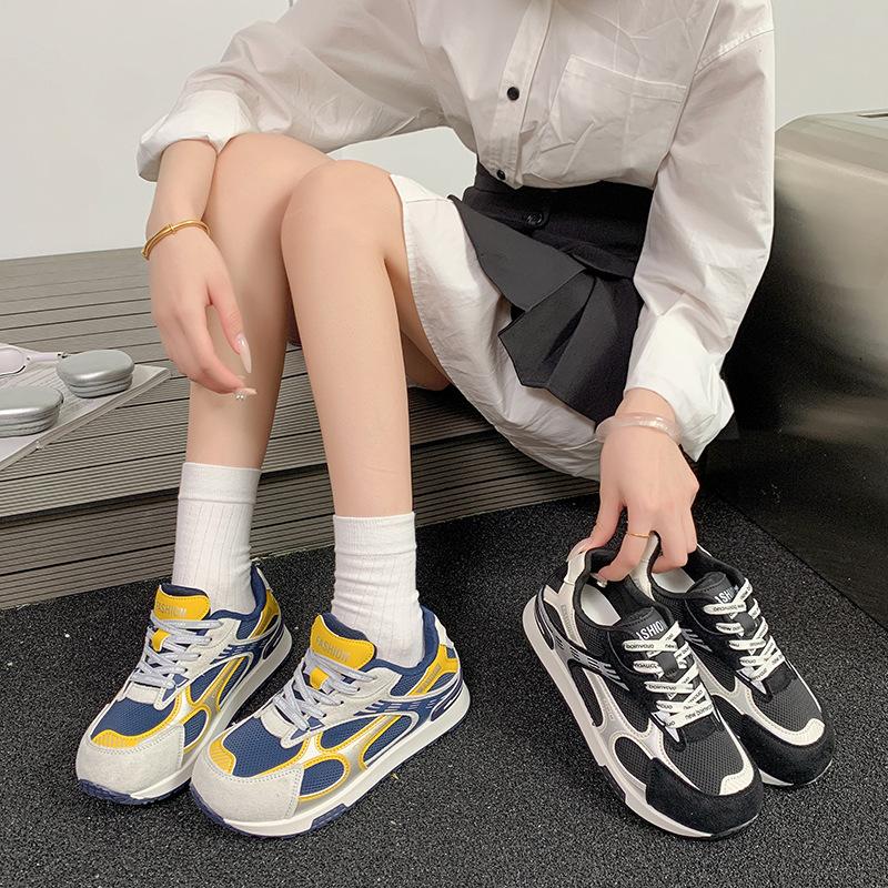 Platform dad shoes women's 2025 autumn new versatile height increase casual sports shoes small muffin little white shoes