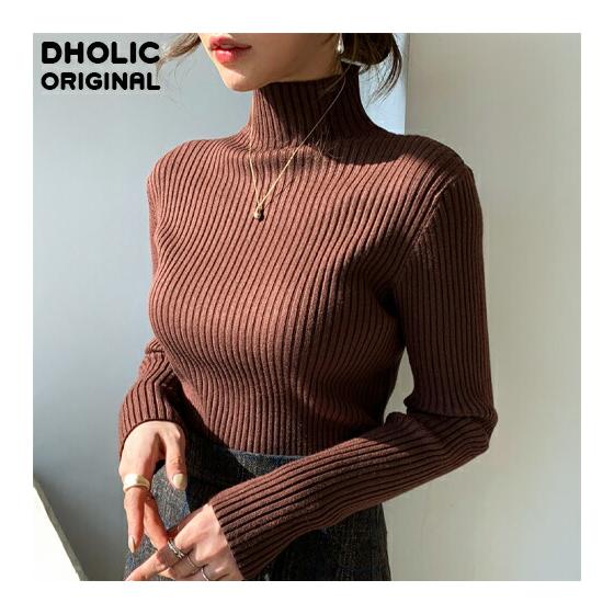 Women s Korean Fashion Tops Long Sleeve Slim Tight Stretchy Ribbed Affordable Basic Feminine Office Casual Daily Mix and Match Autumn Winter d62i02