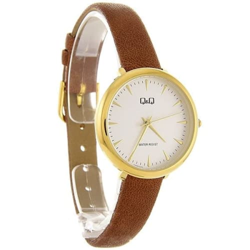 Citizen Q&Q Watch, Analog, Waterproof, Synthetic Leather Band, Overseas Model, QC35J111, Brown