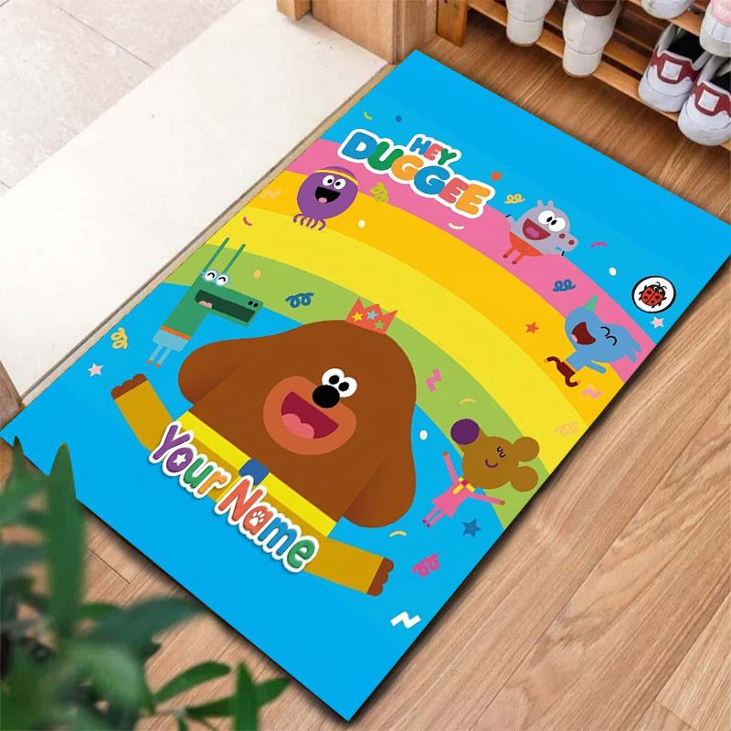 Hey Duggee Custom Name Carpet Rug for Living Room Bedroom Home Sofa Decoration,Kids play Non-slip Floor Mat