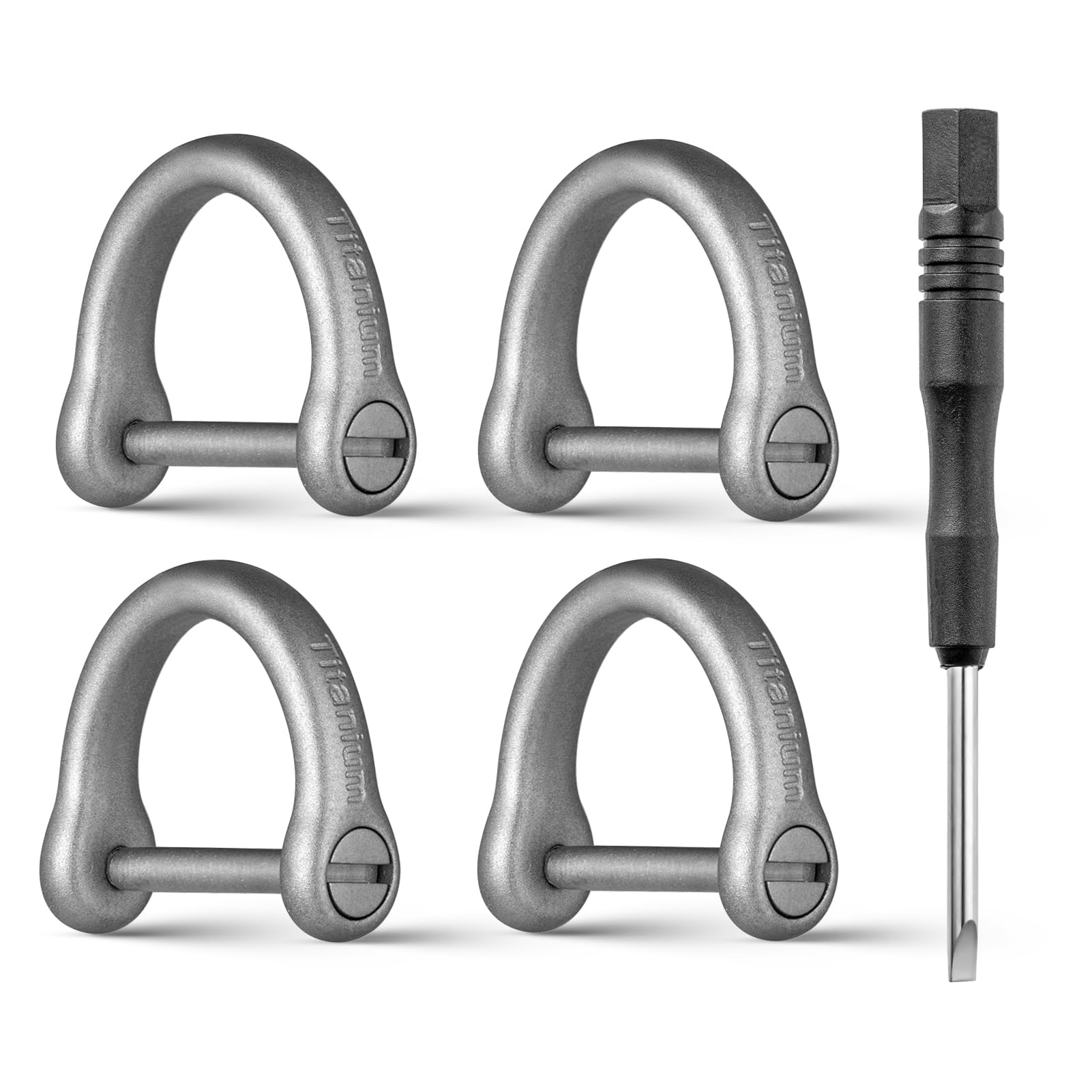 

[TISUR] Titanium D-Ring Keychain D-ring Hardware Screw Type Small D-ring S-L