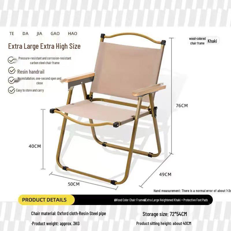 Kermit Portable Outdoor Folding Chair & Table Set - Ideal for Camping, Picnic, Fishing, or Beach Use