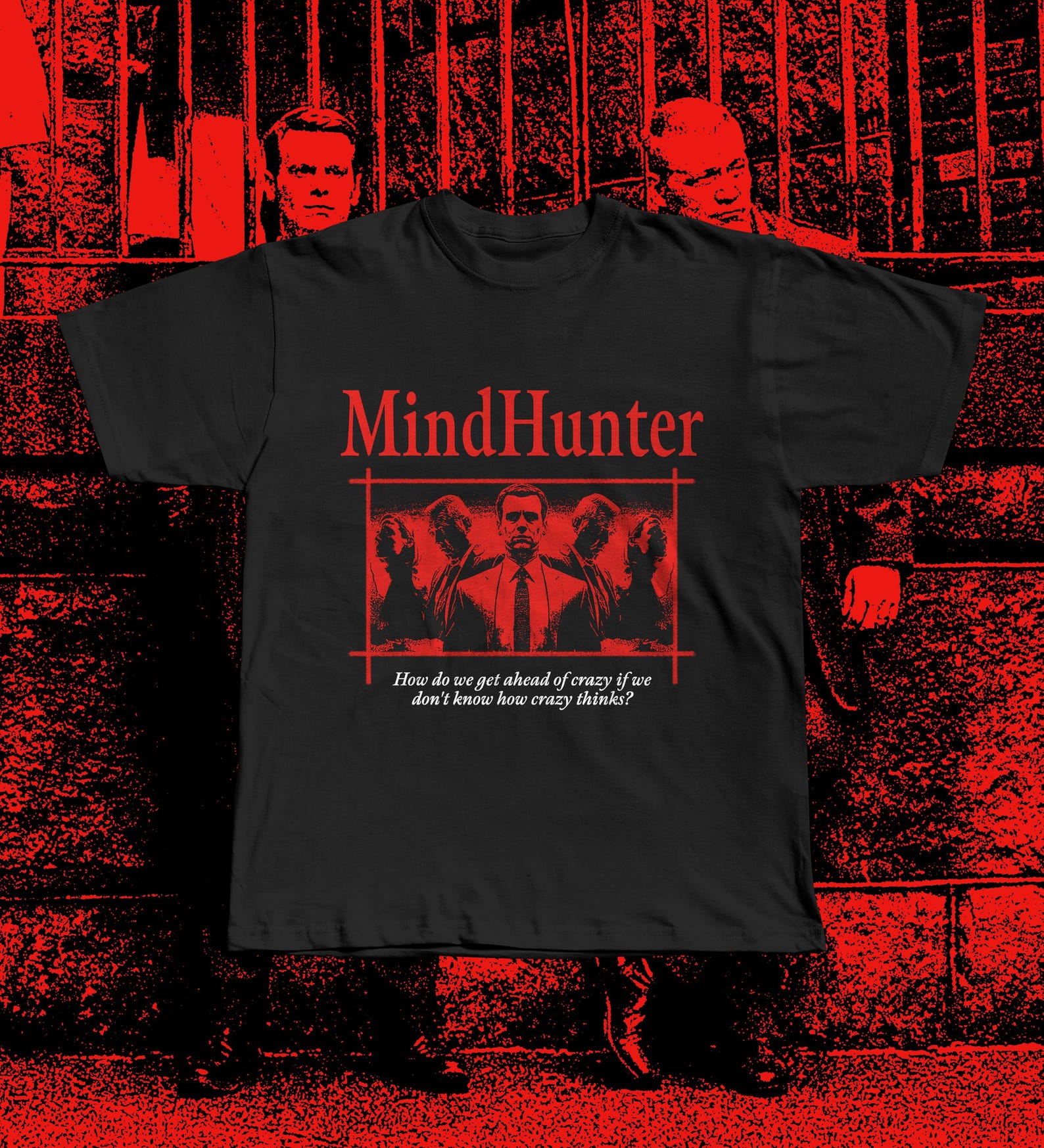 Футболка Mindhunter, Холден Форд Билл Тенч Рубашка ФБР, Графическая футболка по криминальному сериалу Дэвида Финчера 3XL