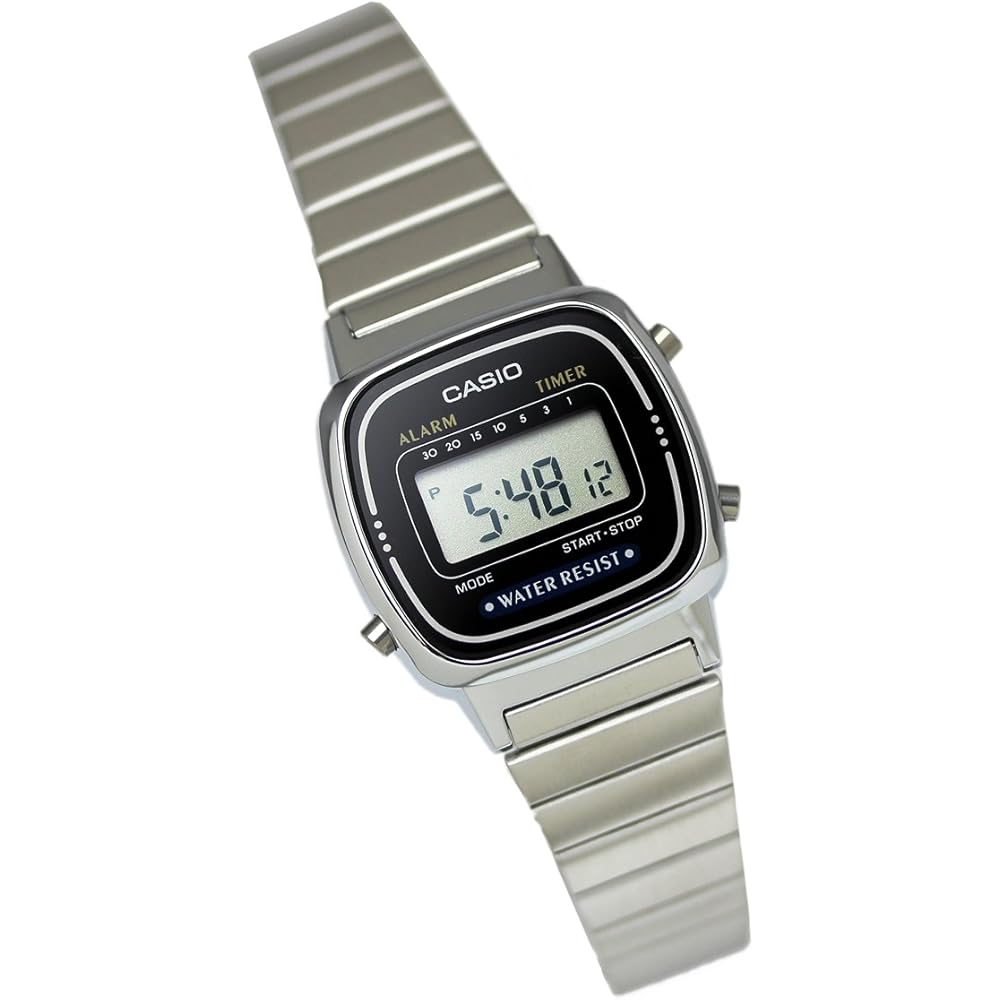 [Casio] CASIO Women s Watch Standard Digital LA670WA-1D Silver Black [Parallel Imported Product]