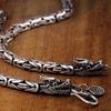 Noble Silver necklace Retro for men women classic 8MM rchain dragon 60cm Charm high quality Fine jewelry wedding gift