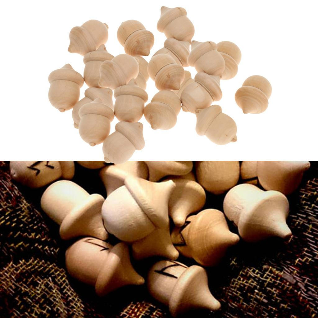 

100 шт. Массовые желуди DIY Необработанные деревянные прищепки для рукоделия