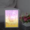 Uonlytech Forest Deer Papercut Light Box Decorative 3D Shadow Light LED Lamp Night Light for Christmas Gift