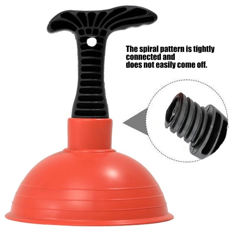 Ergonomic Grip Mini Drain Plunger with Heavy Duty Rubber Cup for Powerful Suction Unclog Slow Drains in Kitchens Bathrooms Compact Size