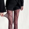 Vintage Hollowed-Out Floral Lace Babes Jacquard Net Socks Y2K Fishnet Socks Black Sexy Bottom Socks Women 6235