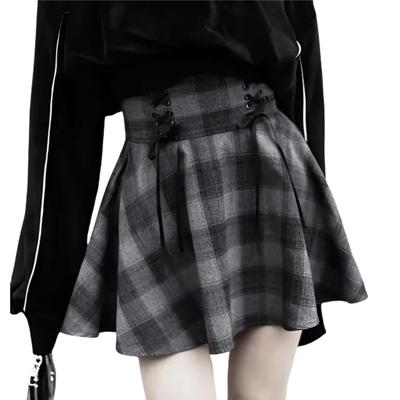Checkered Mini Sickly Tiered Mini Harajuku Subculture Winter [VCWinMeety] Women's Skirt, Mass-Produced, Cute, Skirt, High-Waisted, Style, Style, Y2K,