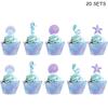 Gradient Color Mermaid Theme Happy Birthday Banner Little Mermaid Party Hanging Bubble Garland Balloons Under the Sea Party