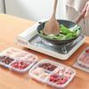 1Pcs 4 Grids Food Fruit Storage Box Portable Compartment Refrigerator Freezer Organizers Meat Onion Ginger Container Boxes