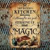 1pc Vintage Witch's Kitchen Metal Wall Decor - "The Witch's Kitchen Move Along Nothing to See Just Stirring Up Some Magic"