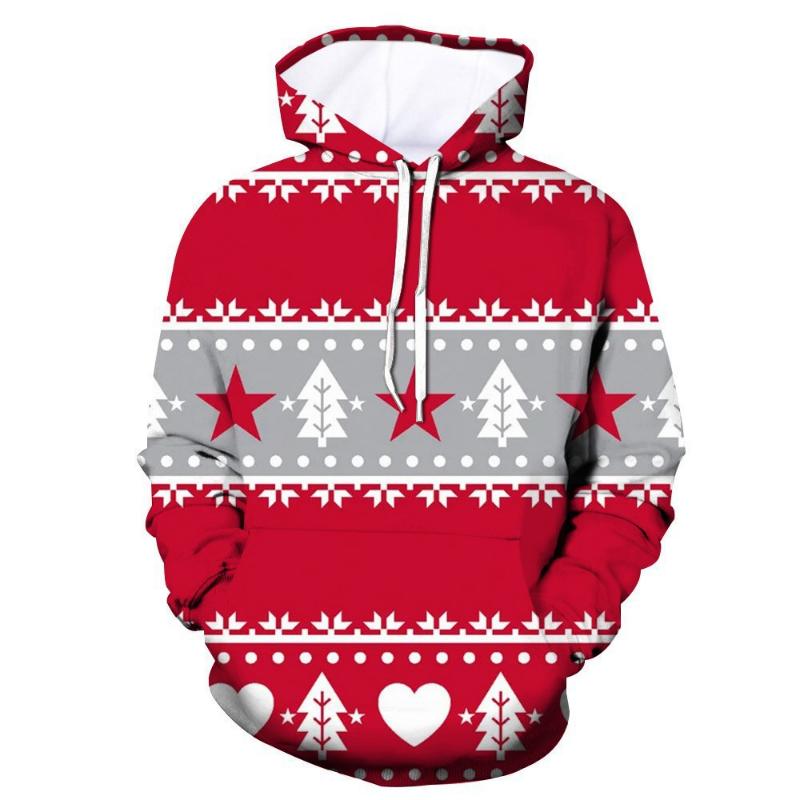 2026 Cross-border 3D Hot Digital Printed Women's Sweater Christmas Hooded Sweater Hot Sale Women's Clothing