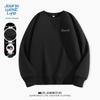 JEANSWEST LIFE Unisex Crew Neck Letter Print Sweatshirt