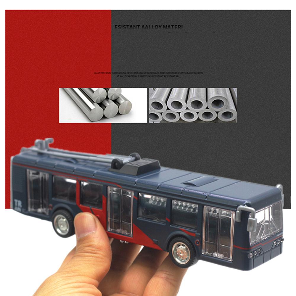 Metal Die-Cast Alloy Light Rail Pull Back Train Engine Toy Retro Model Tram,Fall-Resistant Desktop Decor Pull Back Door Openable 7 Inches Train Kids