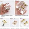 8Pcs 8 Mm Hidden Brass Barrel Hinges, 180 Degree Opening Angle Concealed Furniture Hinges For DIY Jewelry Box Hand Craft