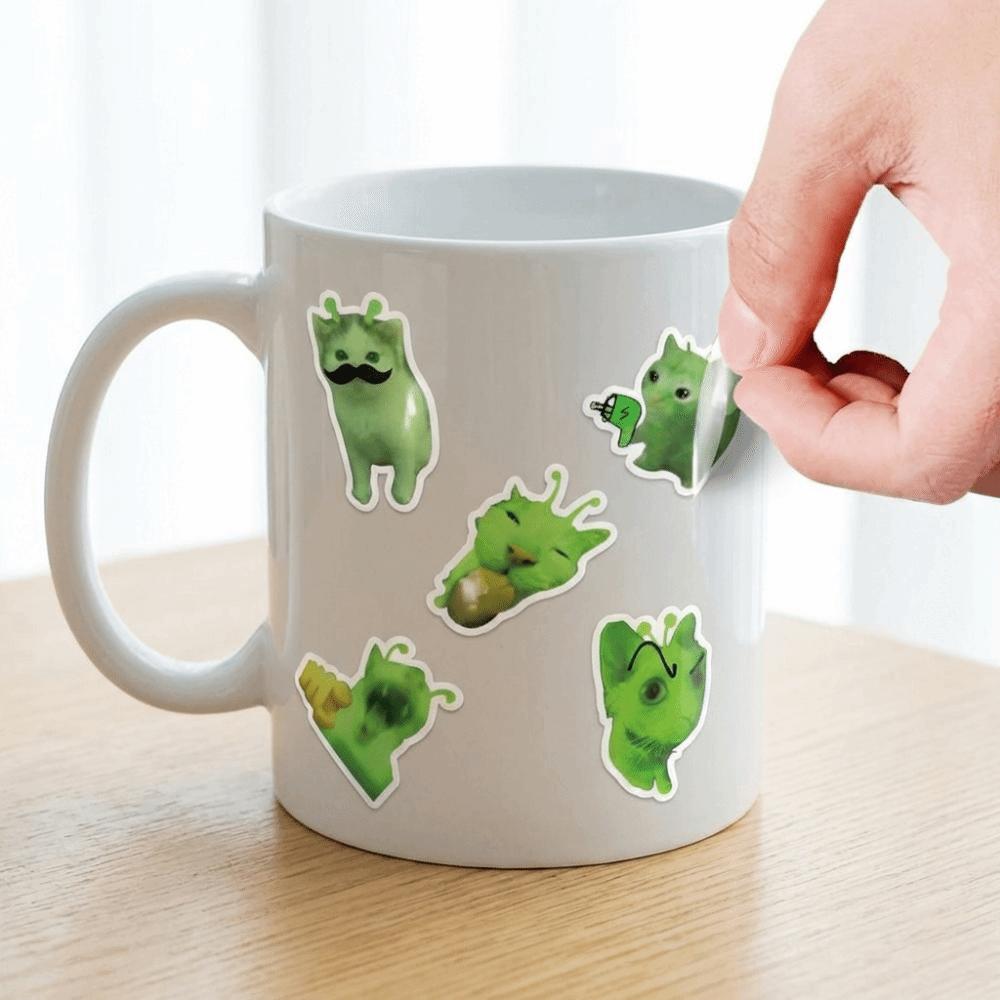 500Pcs Alien Cat Stickers Quirky Style Quirky Decals Decals Funny Stickers  DIY Projects