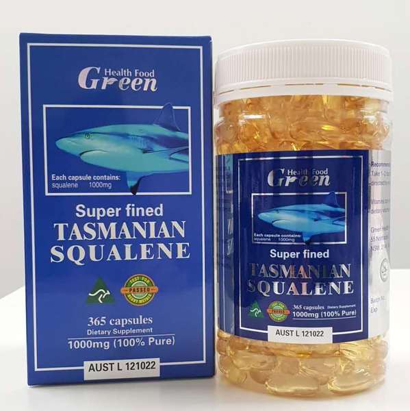 GREEN HEALTH FOOD Tasmania Squalene 1000mg 365Capsules