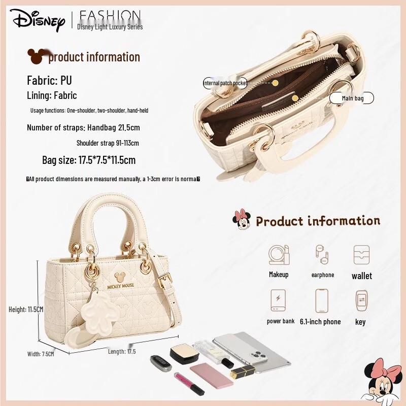 Disney 2026 New Women's Lady Dior Style Handbag