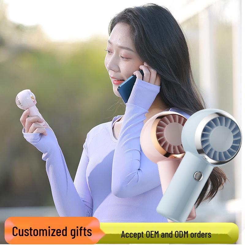 Compact Silent Handheld Fan with Powerful Wind & Long Battery Life