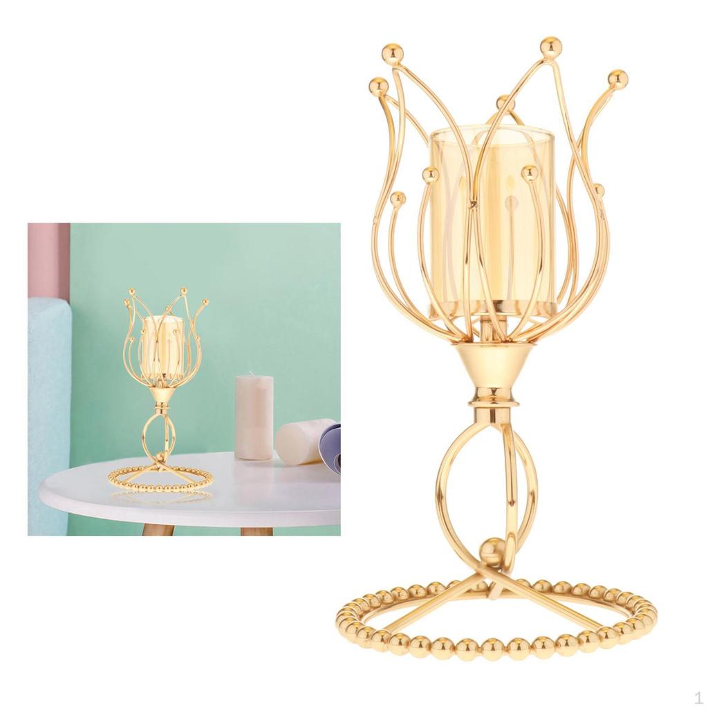 Metal Candlestick Holder Vintage Candle for Home Table Decoration, Wedding, Banquet