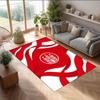 FC St. Pauli Football Print Crystal Velvet Rug, Comfortable Water Absorbent Non Slip Indoor Floor Carpet