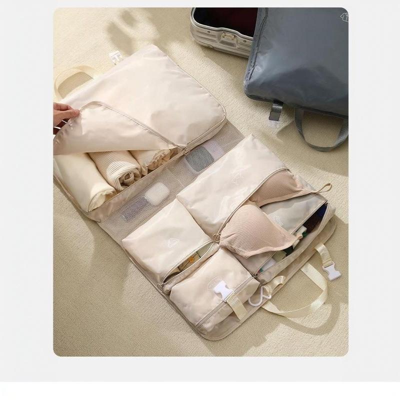 Foldable Hanging Travel Storage Bag Portable Waterproof Multi-Pocket Clothing Underwear Packing Organizer for Travelers