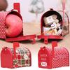 Festive Christmas Iron Mailbox Gift Box Charming Tin With Cartoon Checkered Style For Children