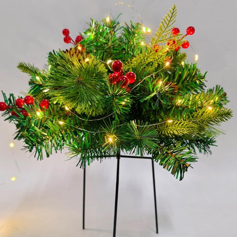 

2Pcs Realistic Pine Christmas Tree Decorations With LED Lights And Durable Metal Base For Festival Display China Mainland