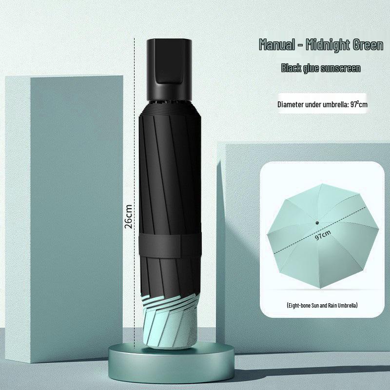 24-Rib Automatic Storm-Resistant Folding Umbrella for Sun and Rain