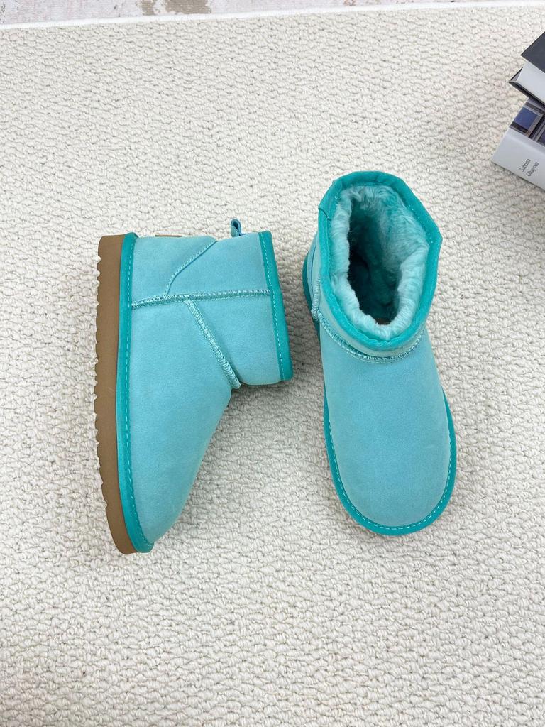 Damskie buty śniegowe wsuwane z prawdziwej skóry - Zimowa moda, Ciepłe i wszechstronne