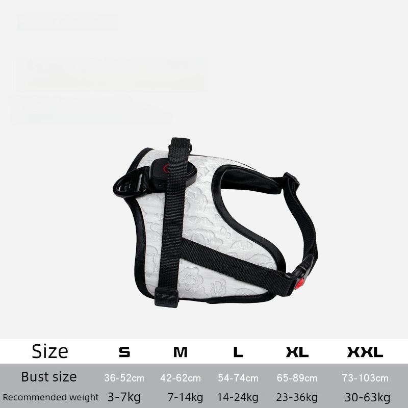 Luminous Pet Chest Harness Night Outings Walking Dog Harness Designer Luxury S/M/L/XL/XXL Dogs Harnesses Breathable Adjustable