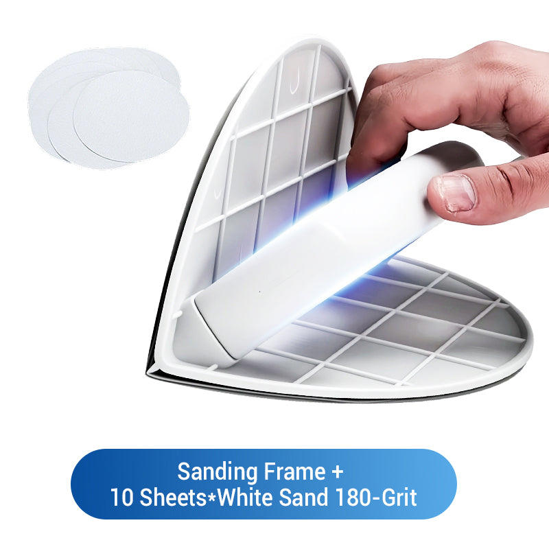 Semicircular Inside Corner Sanding Holder Reusable Plastic Sandpaper Frame Hand Sanding Tool for Wall Putty & Drywall Finishing